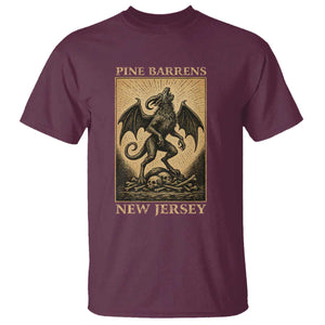 Jersey Devil T Shirt Gothic Horror Gift Pine Barrens New Jersey TS12 Maroon Print Your Wear