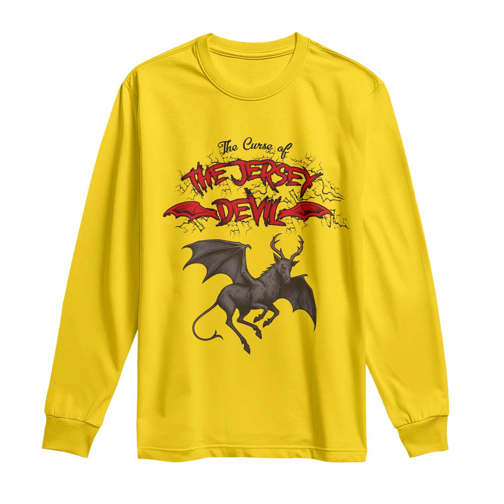 Jersey Devil Long Sleeve Shirt The Curse Of The Cryptid Gothic Horror Gift TS12 Daisy Print Your Wear