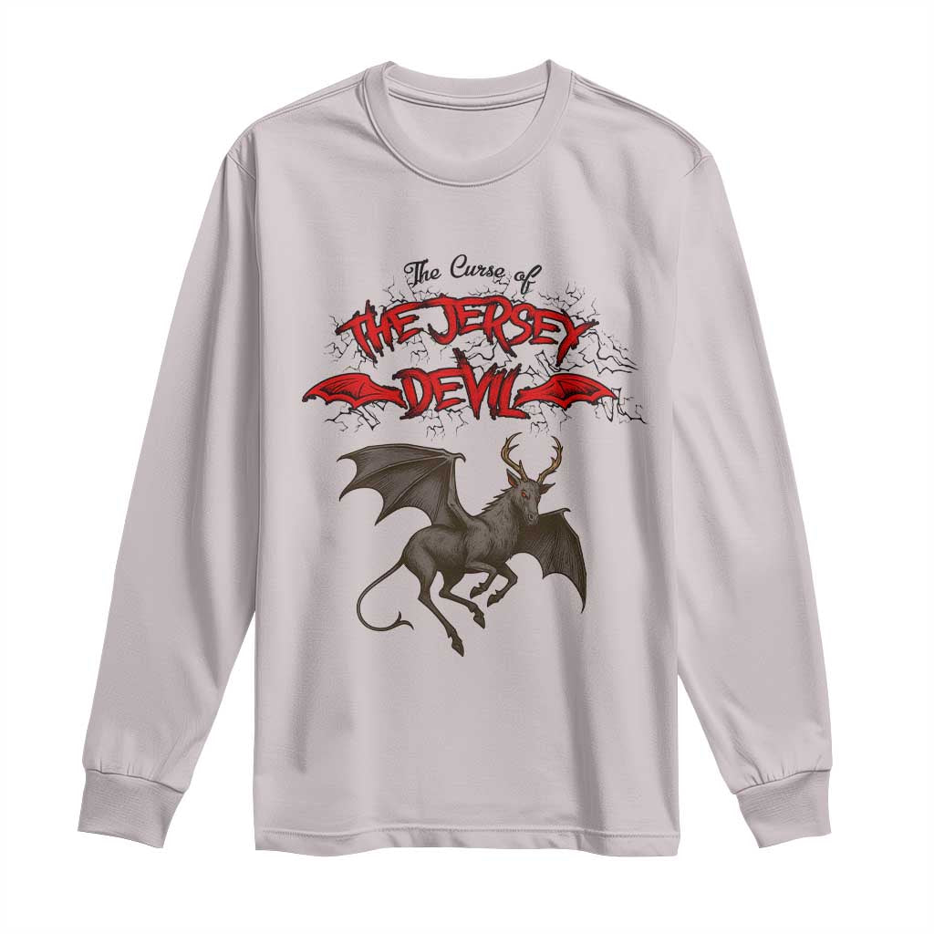 Jersey Devil Long Sleeve Shirt The Curse Of The Cryptid Gothic Horror Gift TS12 Ice Gray Print Your Wear