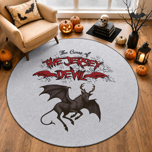 Jersey Devil Round Rug The Curse Of The Cryptid Gothic Horror Gift