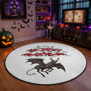 Jersey Devil Round Rug The Curse Of The Cryptid Gothic Horror Gift