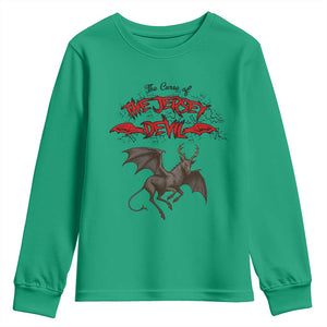 Jersey Devil Youth Sweatshirt The Curse Of The Cryptid Gothic Horror Gift TS12 Irish Green Print Your Wear
