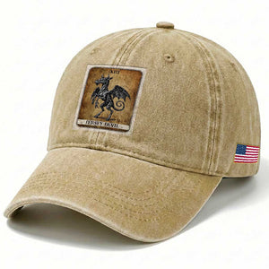Jersey Devil Washed Cotton Baseball Cap Horror Tarot Card Urban Legends Gift TS12 Print Your Wear