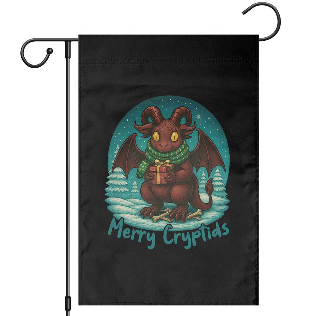 Jersey Devil Garden Flag Merry Cryptidmas Funny Christmas Gift TS12 Black Print Your Wear