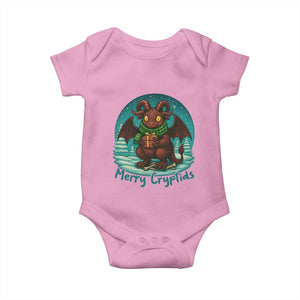 Jersey Devil Baby Onesie Merry Cryptidmas Funny Christmas Gift TS12 Light Pink Print Your Wear