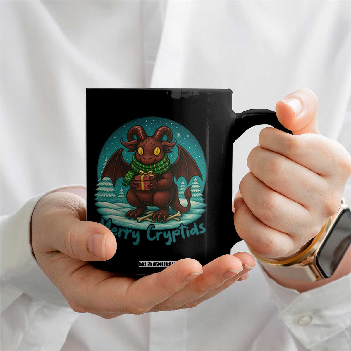 Jersey Devil Coffee Mug Merry Cryptidmas Funny Christmas Gift TS12 Print Your Wear
