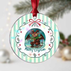 Jersey Devil Holographic Acrylic Ornament Merry Cryptidmas Funny Christmas Gift