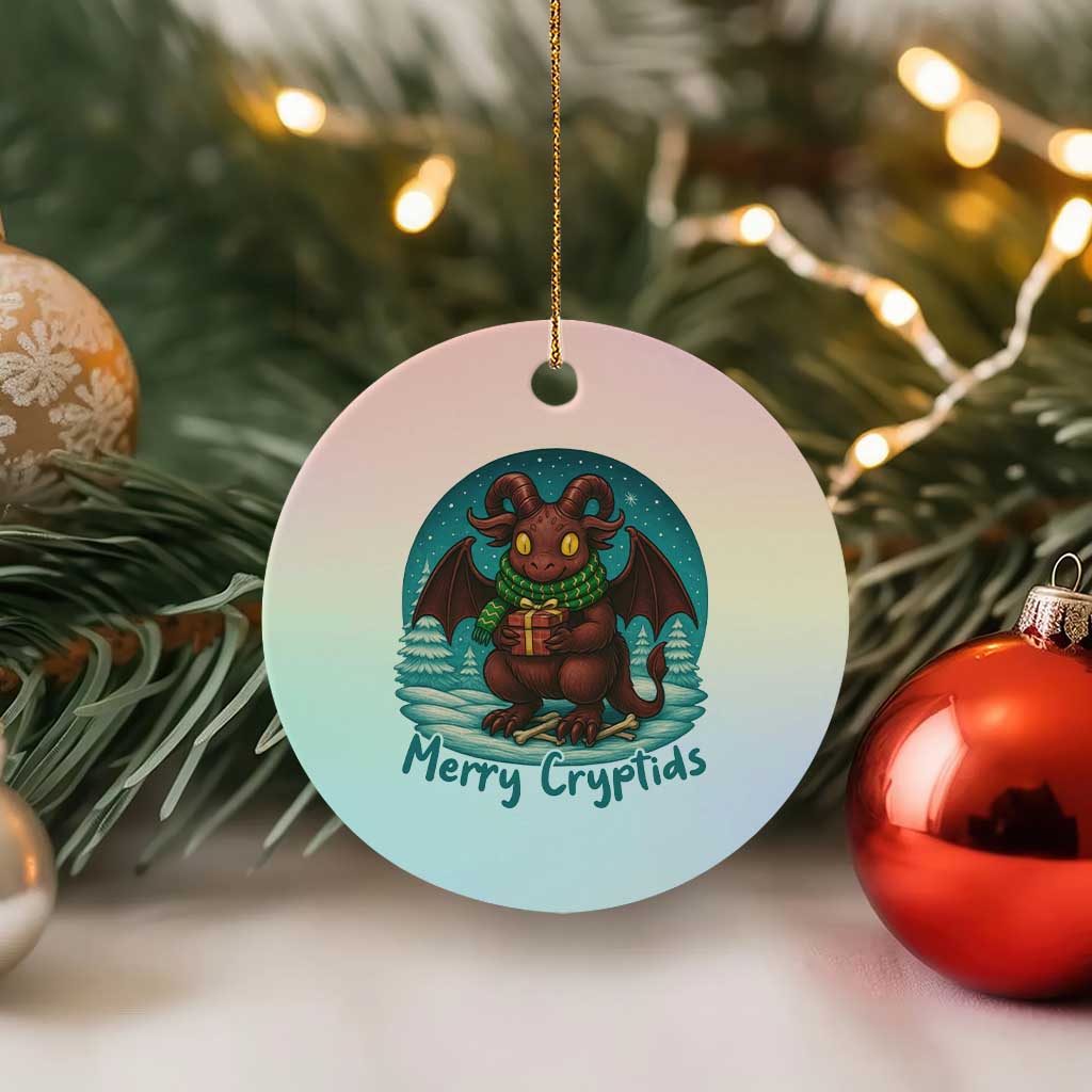 Jersey Devil Ceramic Ornament Merry Cryptidmas Funny Xmas Gift TS12 1pc Pastel Print Your Wear