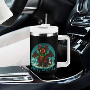 Jersey Devil Tumbler With Handle Merry Cryptidmas Funny Christmas Gift TS12 Print Your Wear