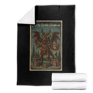 Jersey Devil Merry Devils Christmas Gift Throw Blanket TS12 Black Print Your Wear
