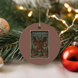 Jersey Devil Merry Devils Xmas Gift Ceramic Ornament TS12 1pc Mocha Print Your Wear