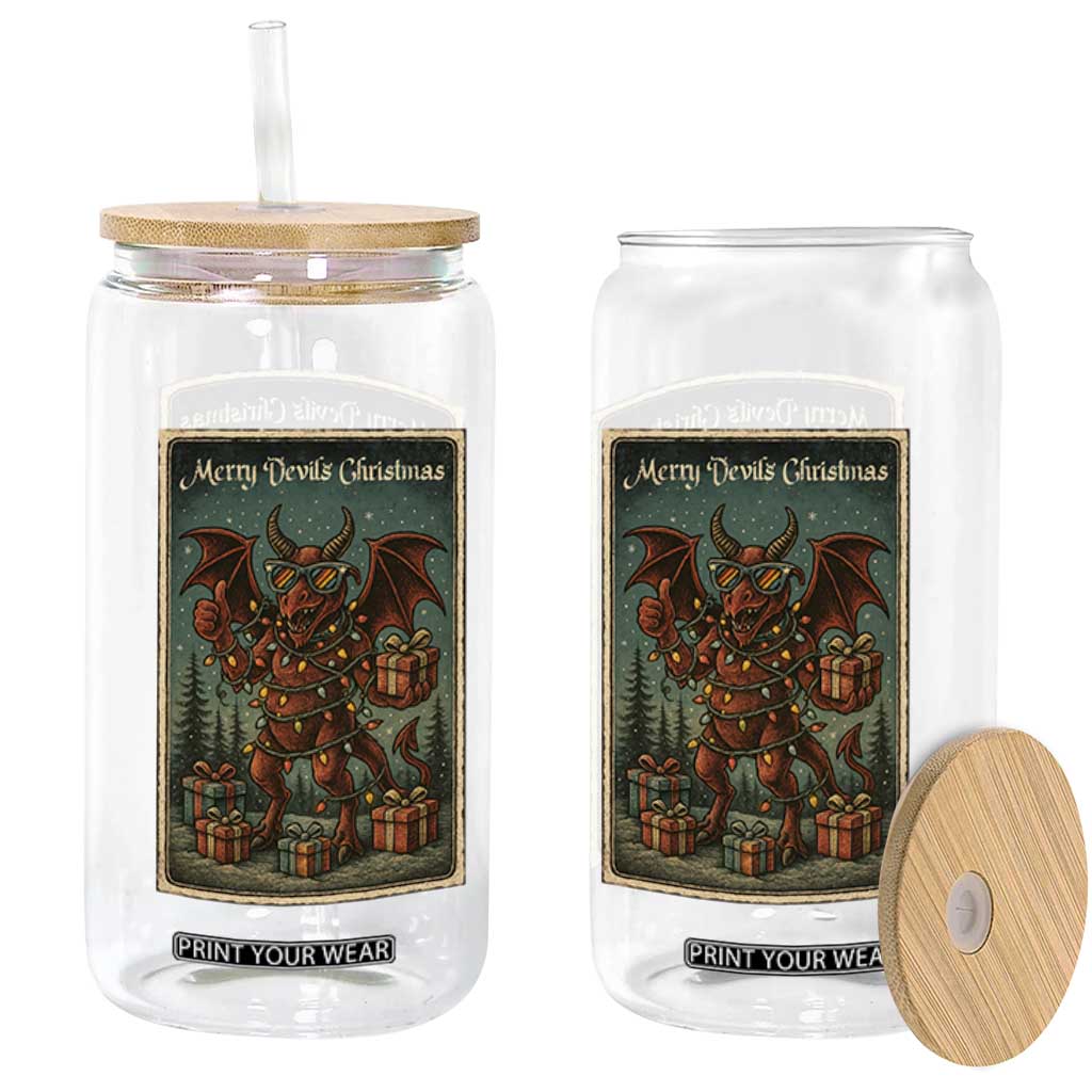 Jersey Devil Merry Devils Christmas Gift Glass Can TS12 Print Your Wear