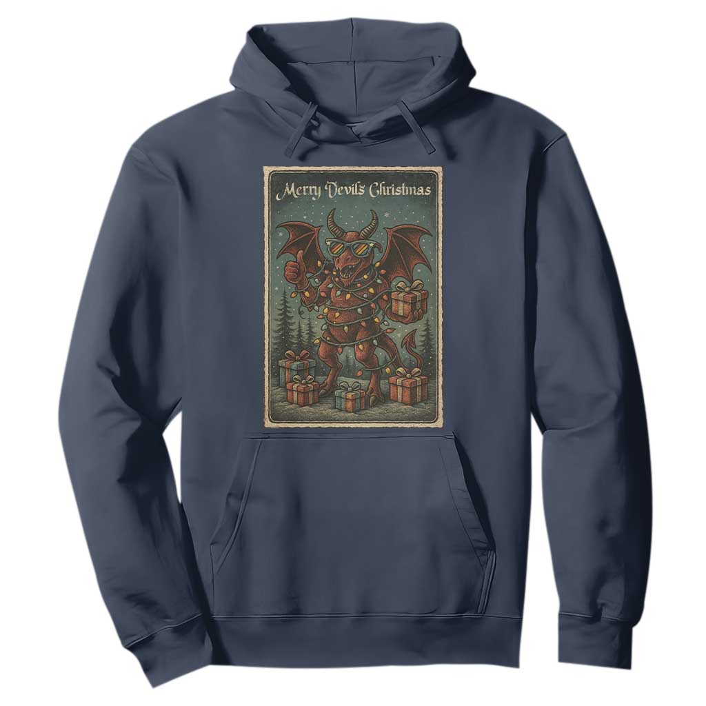 Jersey Devil Merry Devils Christmas Gift Hoodie TS12 Navy Print Your Wear