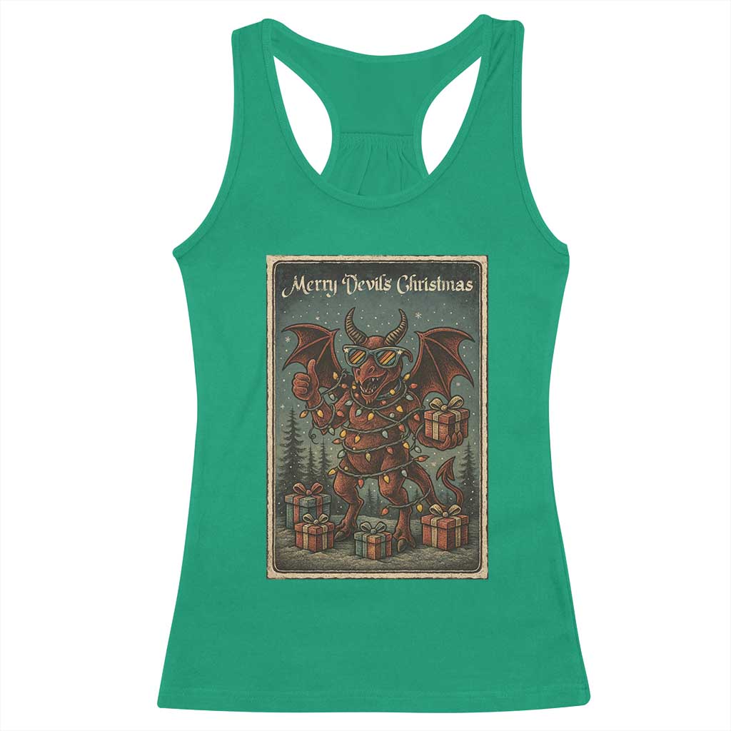 Jersey Devil Merry Devils Christmas Gift Racerback Tank Top TS12 Irish Green Print Your Wear