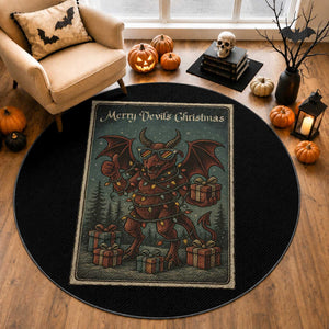 Jersey Devil Merry Devils Christmas Gift Round Rug