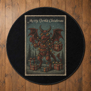 Jersey Devil Merry Devils Christmas Gift Round Rug