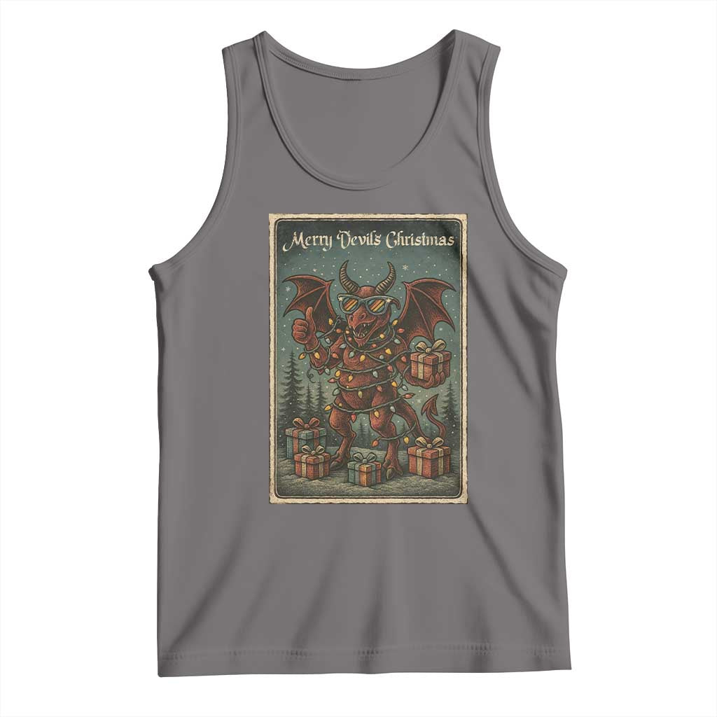 Jersey Devil Merry Devils Christmas Gift Tank Top TS12 Deep Heather Print Your Wear