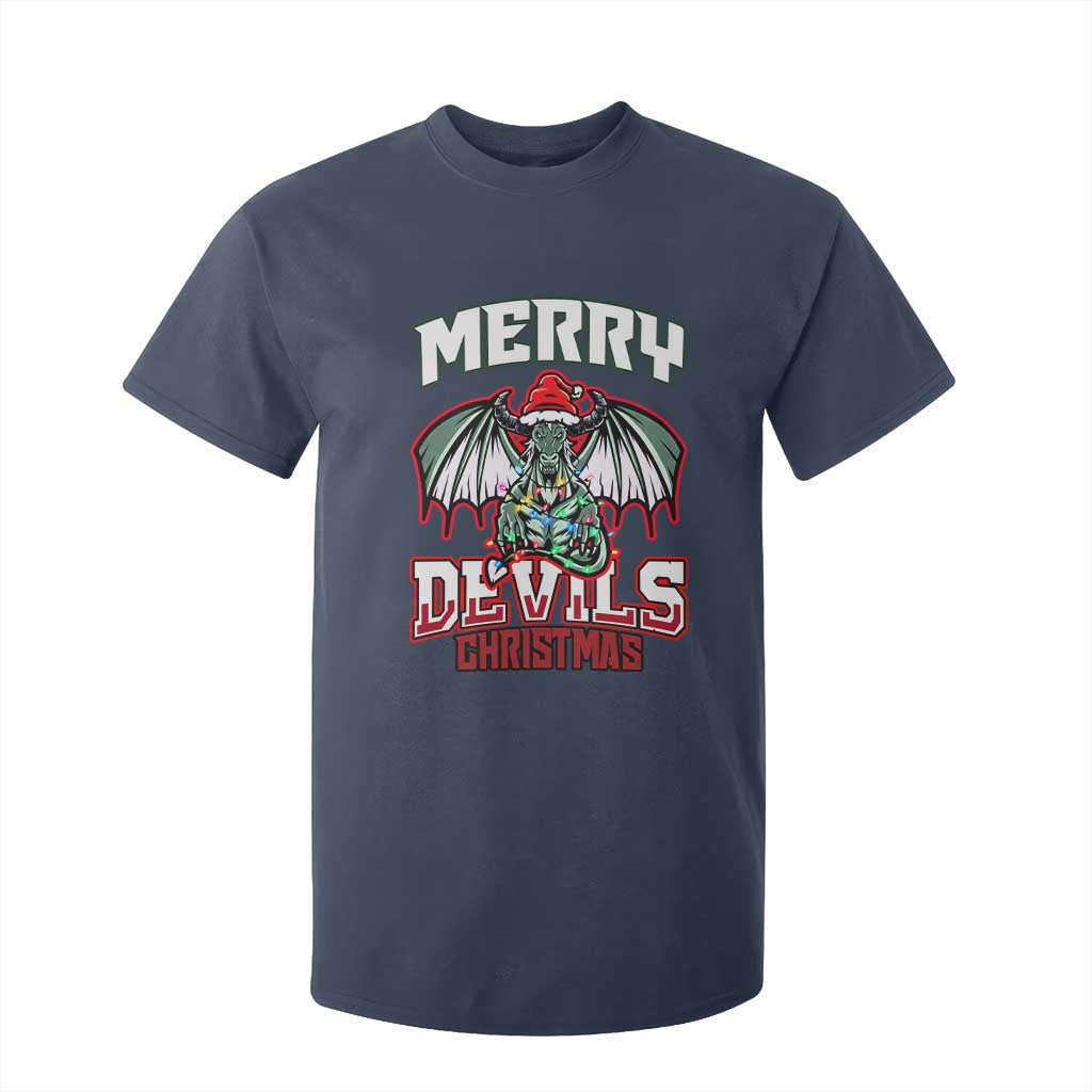 Jersey Devil T Shirt For Kid Merry Devils Christmas Cryptid Gift TS12 Navy Print Your Wear