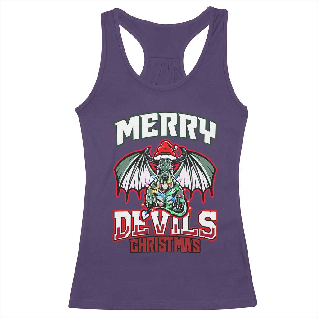 Jersey Devil Racerback Tank Top Merry Devils Christmas Cryptid Gift TS12 Purple Print Your Wear