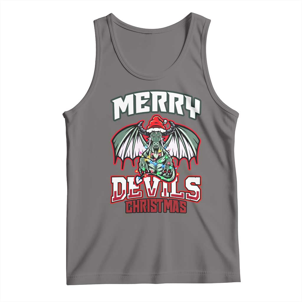 Jersey Devil Tank Top Merry Devils Christmas Cryptid Gift TS12 Deep Heather Print Your Wear