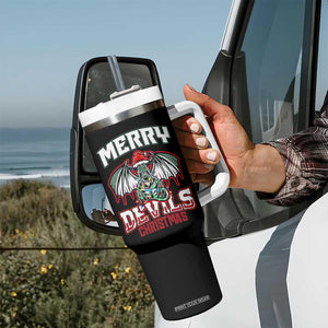 Jersey Devil Tumbler With Handle Merry Devils Christmas Cryptid Gift TS12 Print Your Wear