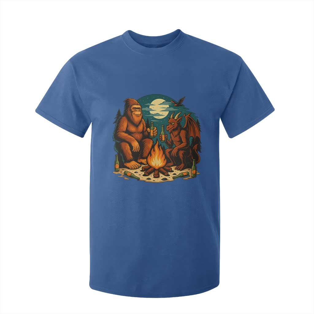 Funny Bigfoot And Jersey Devil Camping Cryptid Gift T Shirt For Kid TS12 Royal Blue Print Your Wear