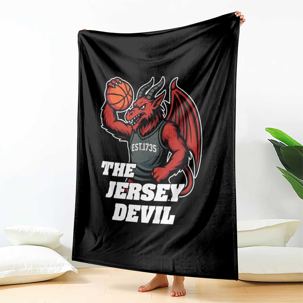 Funny Cryptid Sports Throw Blanket Jersey Devil Playing Basketball TS12 Print Your Wear
