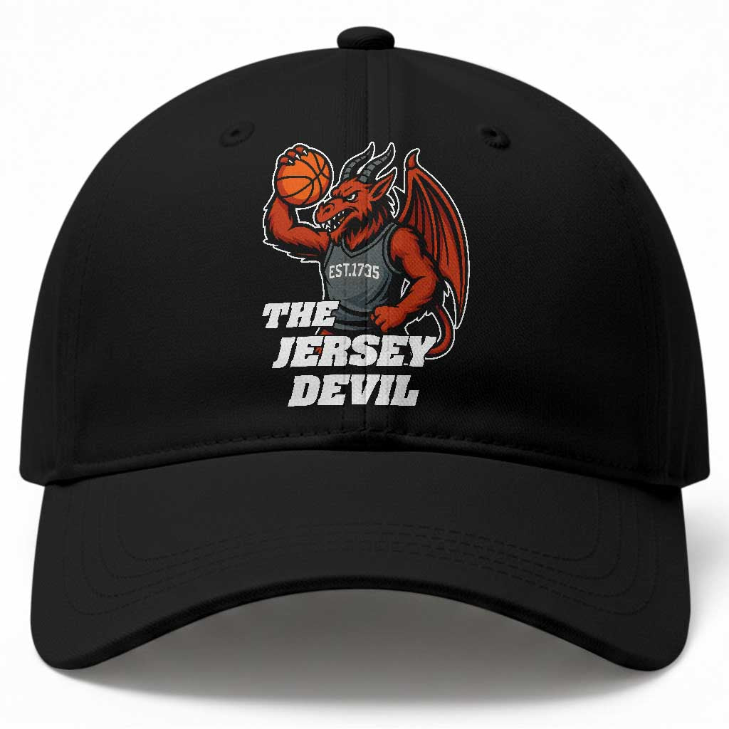 Funny Cryptid Sports Baseball Cap Jersey Devil Playing Basketball TS12 Print Your Wear