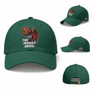 Funny Cryptid Sports Baseball Cap Jersey Devil Playing Basketball TS12 Baseball Cap Universal Fit Irish Green Print Your Wear