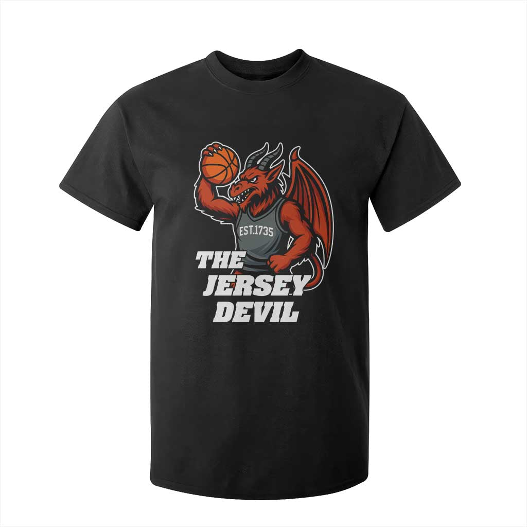 Funny Cryptid Sports T Shirt For Kid Jersey Devil Playing Basketball TS12 Black Print Your Wear