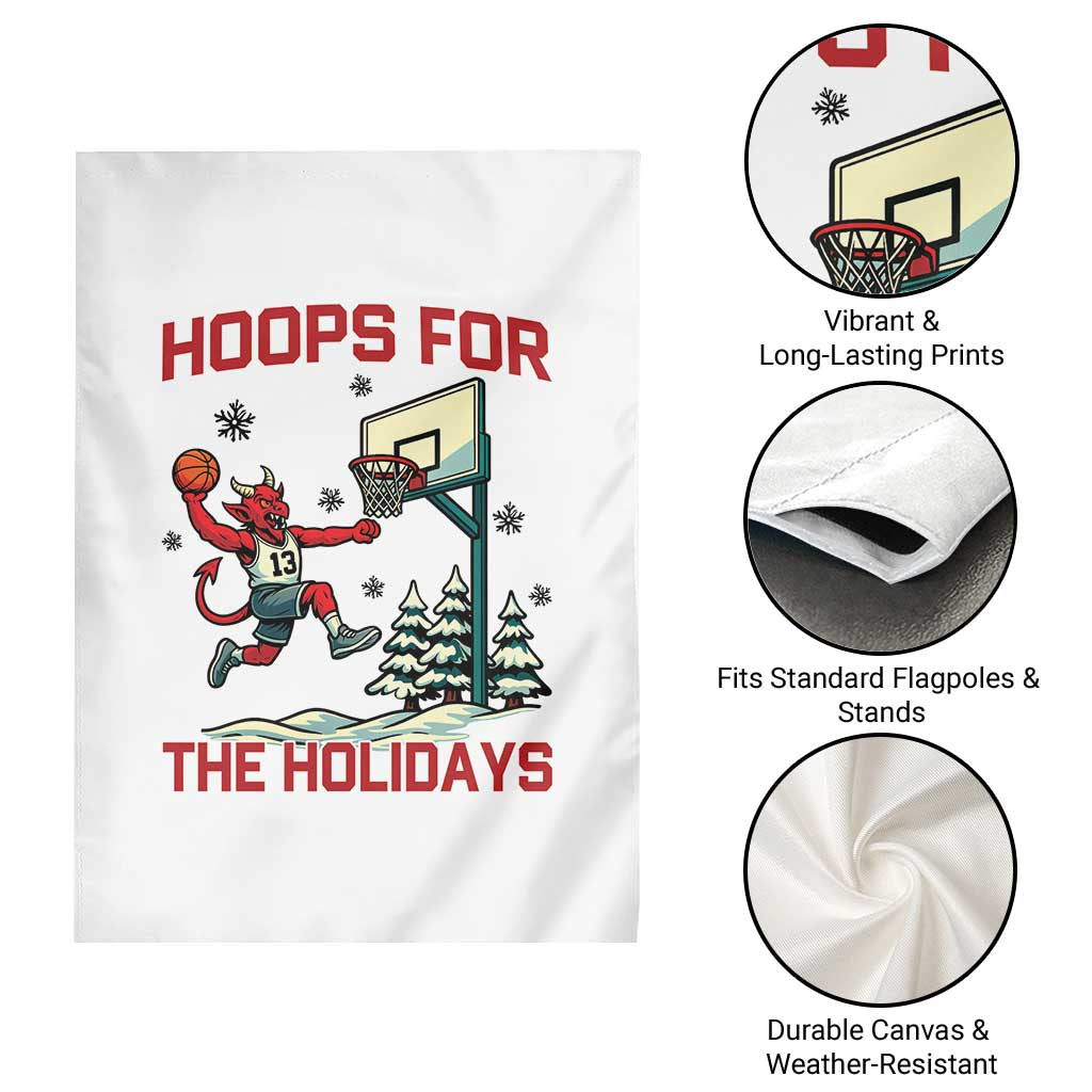 Funny Christmas Basketball Jersey Devil Garden Flag Hoops For The Holidays TS12 Print Your Wear