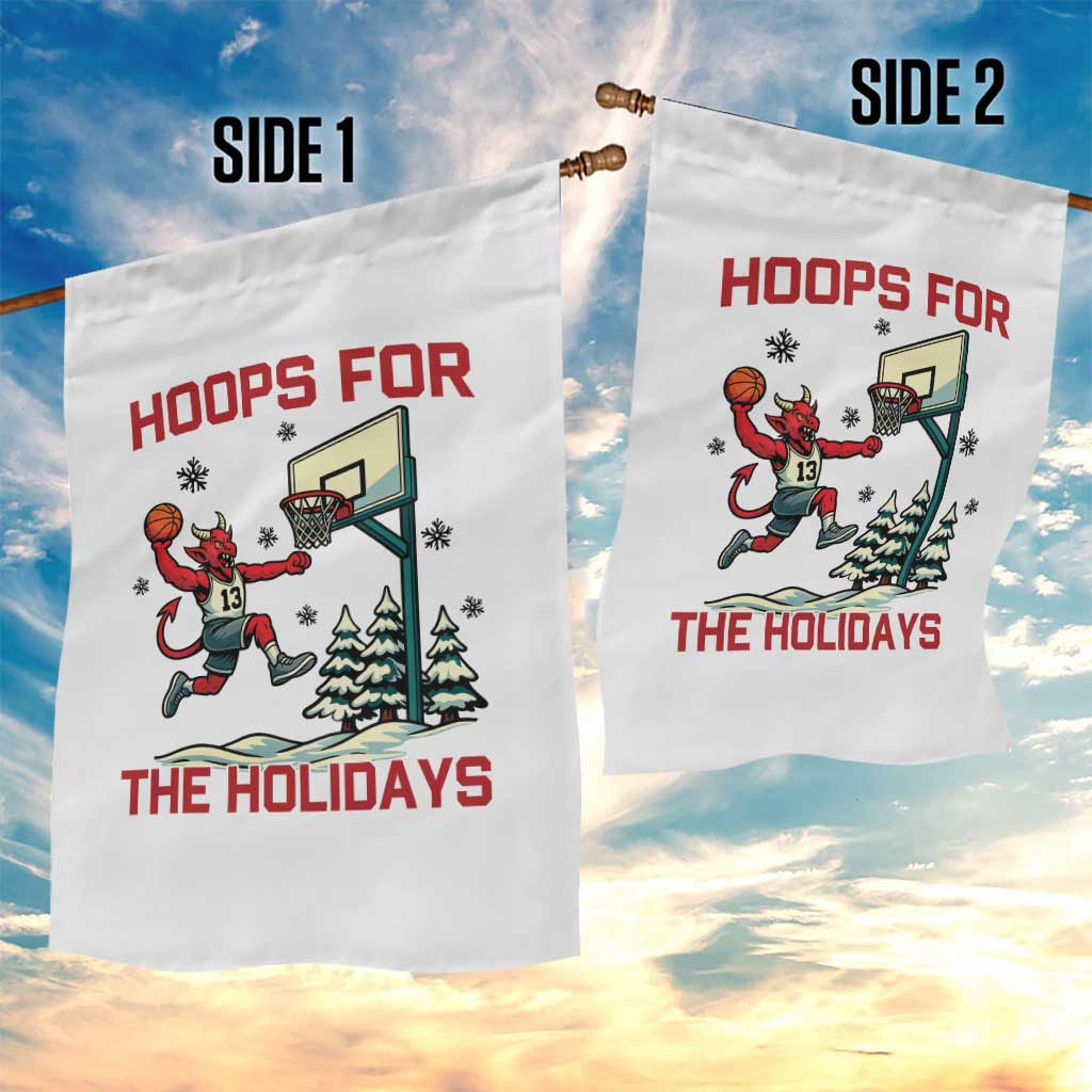 Funny Christmas Basketball Jersey Devil Garden Flag Hoops For The Holidays TS12 Print Your Wear