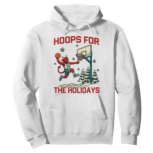 Funny Christmas Basketball Jersey Devil Hoodie Hoops For The Holidays TS12 White Print Your Wear