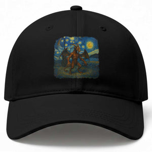 Jersey Devil Starry Night Baseball Cap Van Gogh Cryptid Gift TS12 Print Your Wear