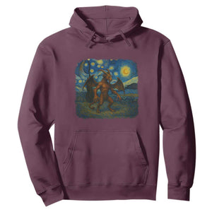 Jersey Devil Starry Night Hoodie Van Gogh Cryptid Gift TS12 Maroon Print Your Wear