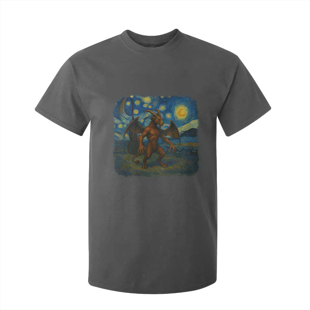 Jersey Devil Starry Night T Shirt For Kid Van Gogh Cryptid Gift TS12 Dark Heather Print Your Wear