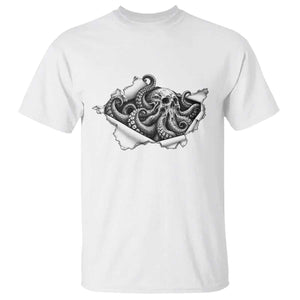Kraken Skull Octopus Sea Monster T Shirt Dark Gothic Horror Graphic