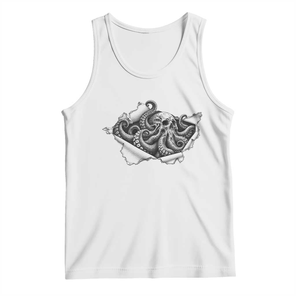 Kraken Skull Octopus Sea Monster Tank Top Dark Gothic Horror Graphic