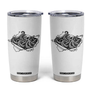 Kraken Skull Octopus Sea Monster Tumbler Cup Dark Gothic Horror Graphic