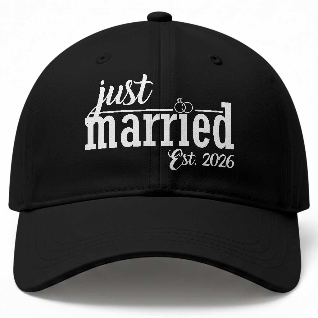 Just Married Est 2026 Newlywed Couple Baseball Cap Bride Groom Wedding