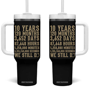 Vintage 10th Wedding Anniversary Milestone Tumbler With Handle 10 Years We Still Do
