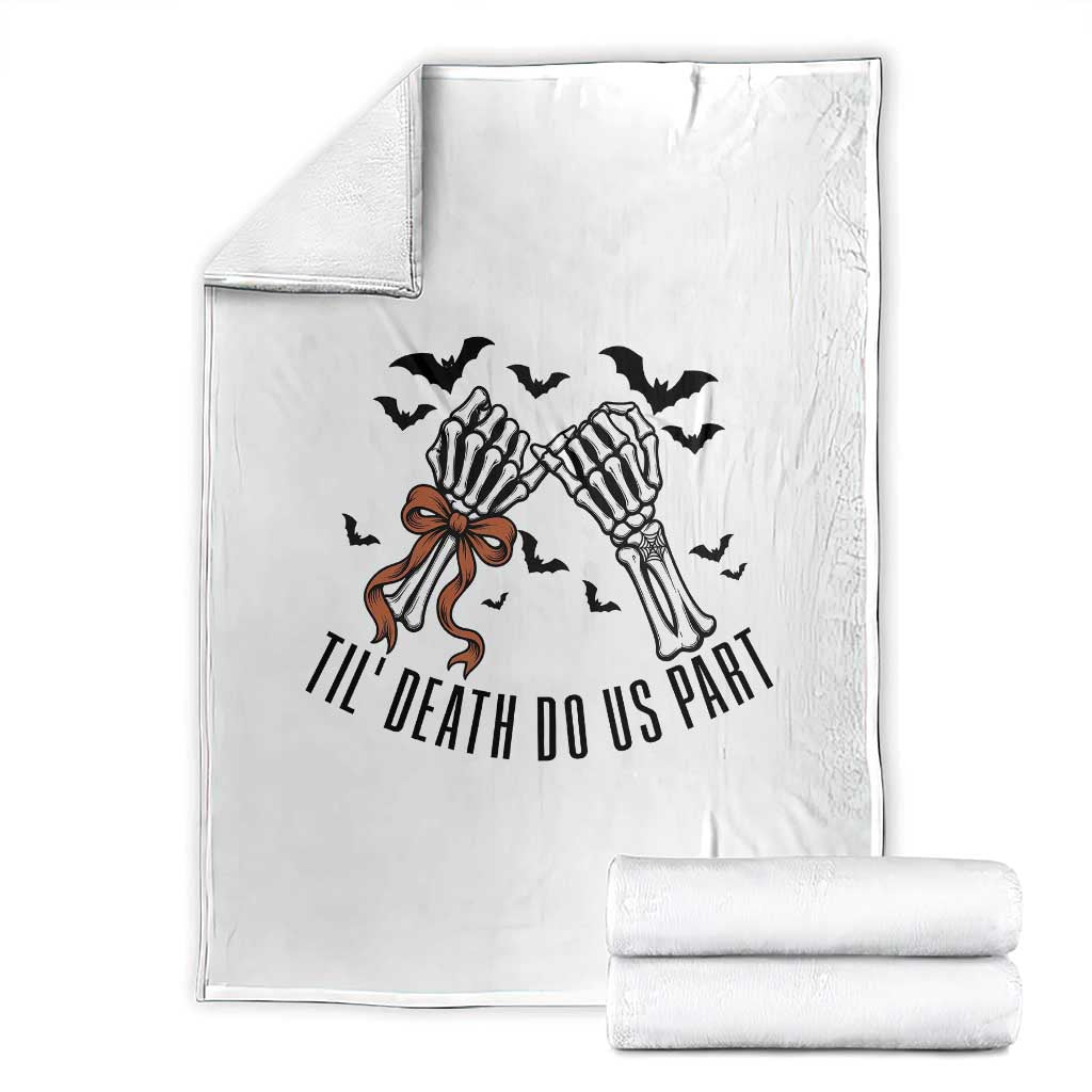 Halloween Wedding Anniversary Spooky Throw Blanket Til Death Do Us Part