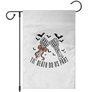 Halloween Wedding Anniversary Spooky Garden Flag Til Death Do Us Part