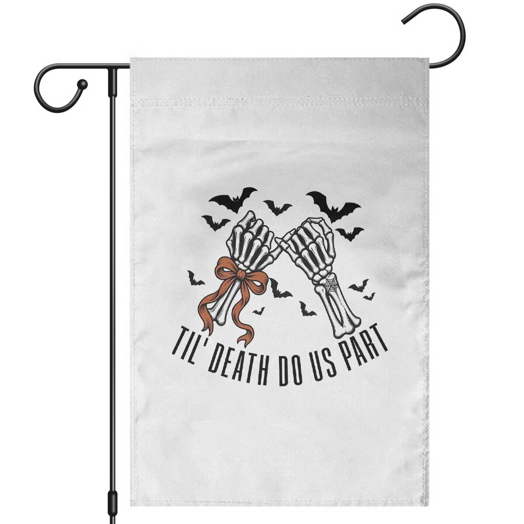 Halloween Wedding Anniversary Spooky Garden Flag Til Death Do Us Part