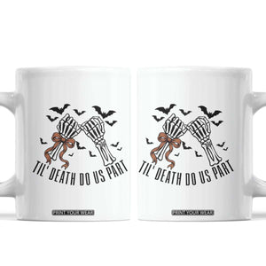 Halloween Wedding Anniversary Spooky Coffee Mug Til Death Do Us Part