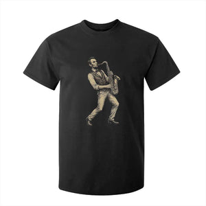 Vintage Abraham Lincoln Playing Saxophone T Shirt For Kid USA History