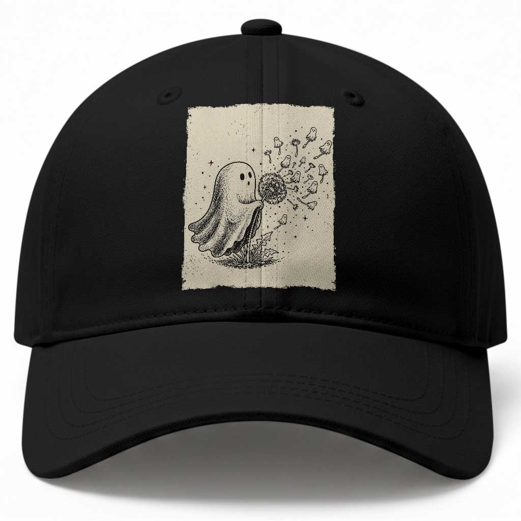 Cute Ghost Blowing Dandelion Wish Baseball Cap Halloween Japanese Style