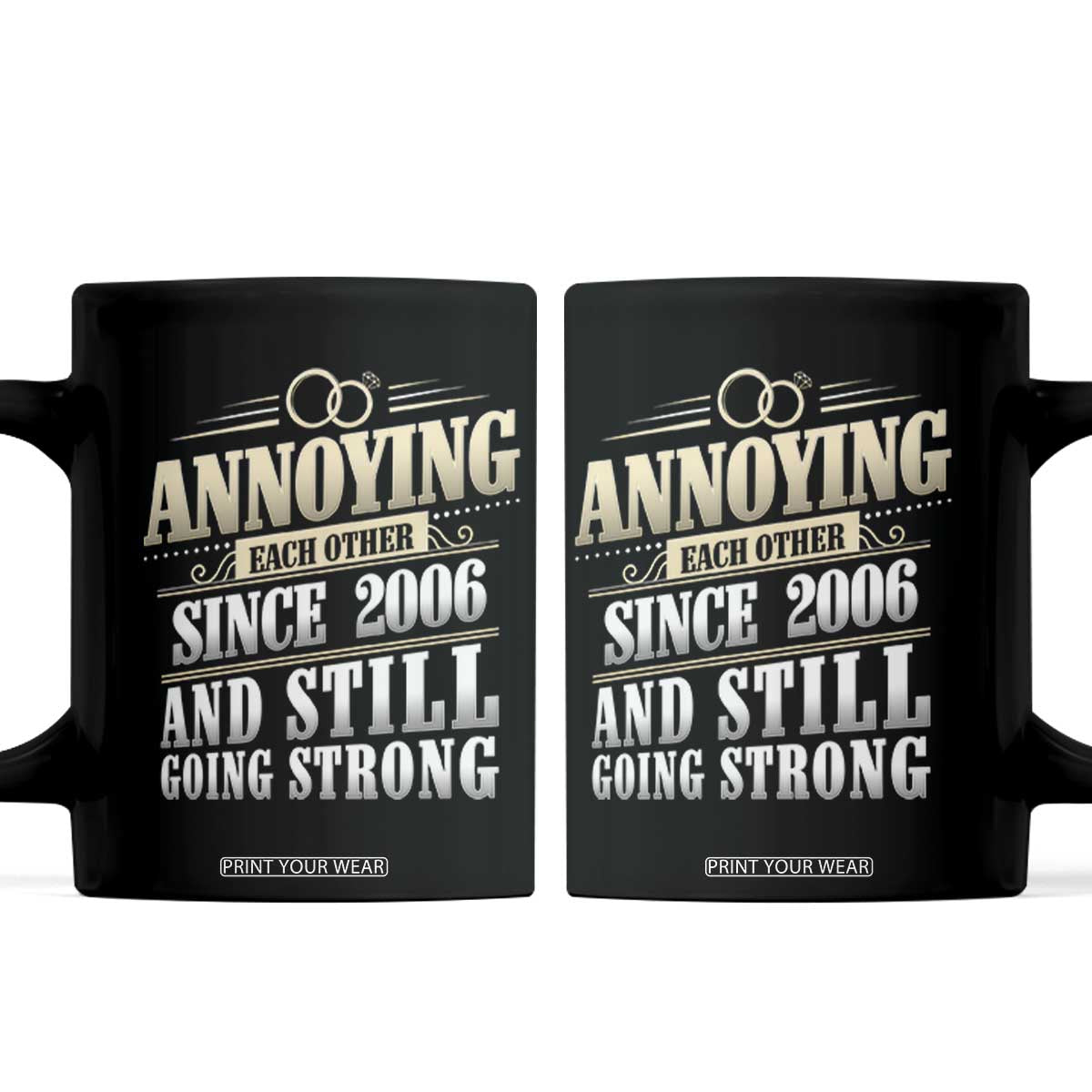Vintage 20th Wedding Anniversary Coffee Mug Annoying Each Other Since 2006 Still Going Strong