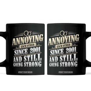 Vintage 25th Wedding Anniversary Coffee Mug Annoying Each Other Since 2001 Still Going Strong