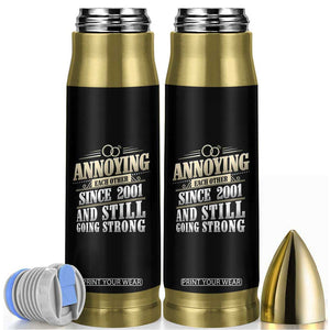 Vintage 25th Wedding Anniversary Bullet Tumbler Annoying Each Other Since 2001 Still Going Strong